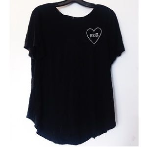 Old Navy 100% Love Stitched Heart Cotton T-shirt